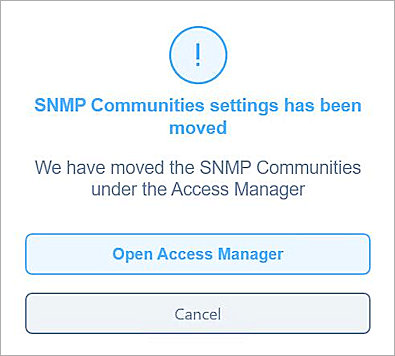 Screen shot of the Open Acess Manager